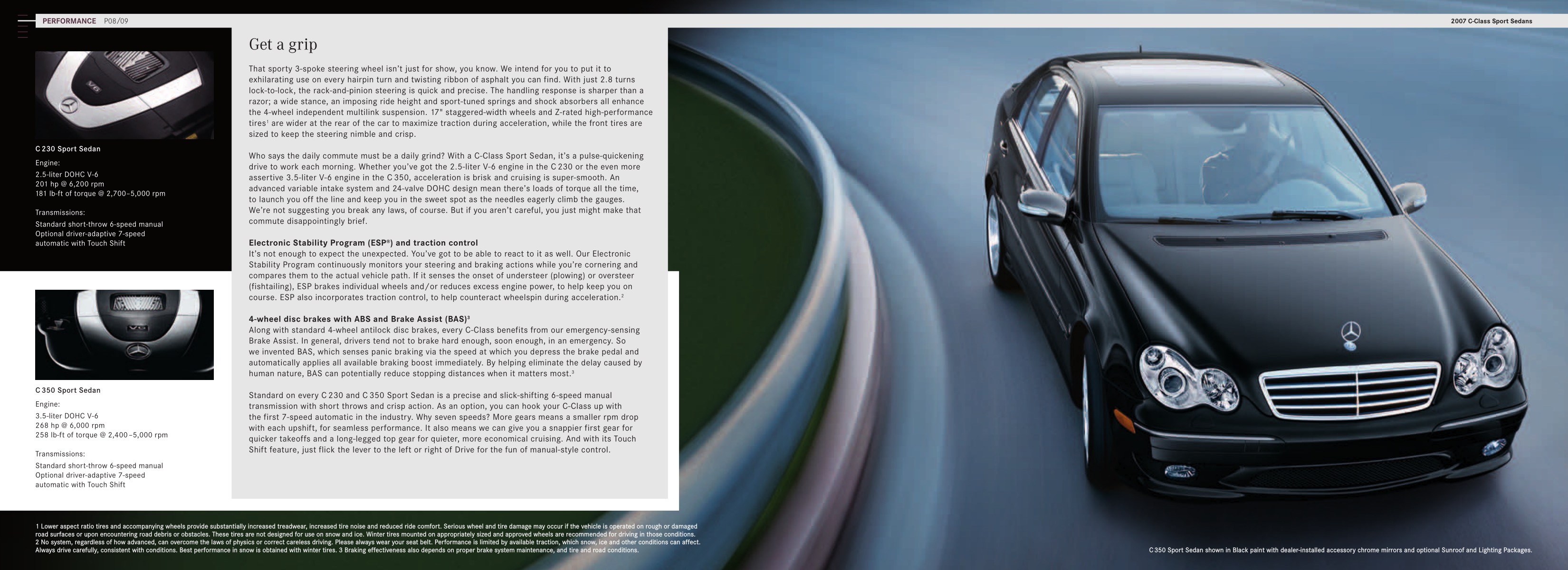 2007 Mercedes-Benz C-Class Sport Brochure Page 1